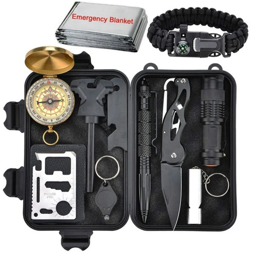 12 in 1 Fire Fighting Equipment Adventure Survival First Aid Kit