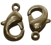 12mm Lobster Claw Clasps, Antique Brass, pack of 12