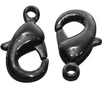 14mm Gun Metal Lobster Clasps, Pack of 12