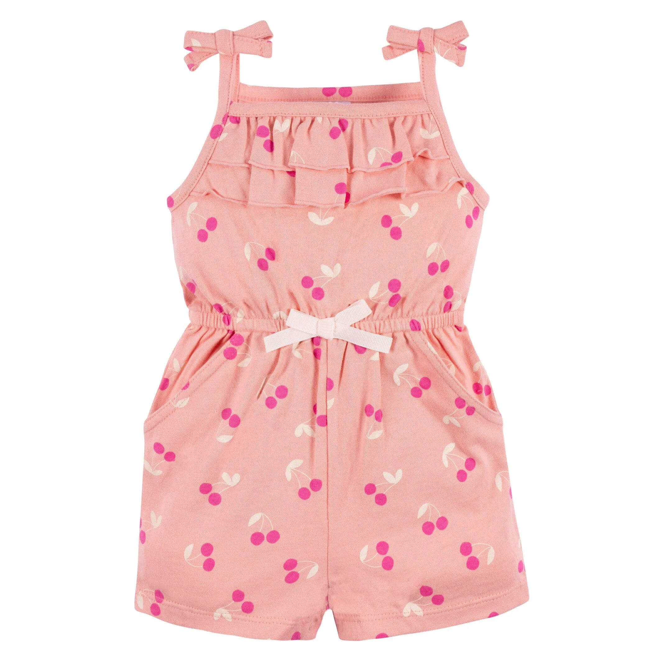 2-Pack Baby & Toddler Girls Cherry Blossom Tank Rompers