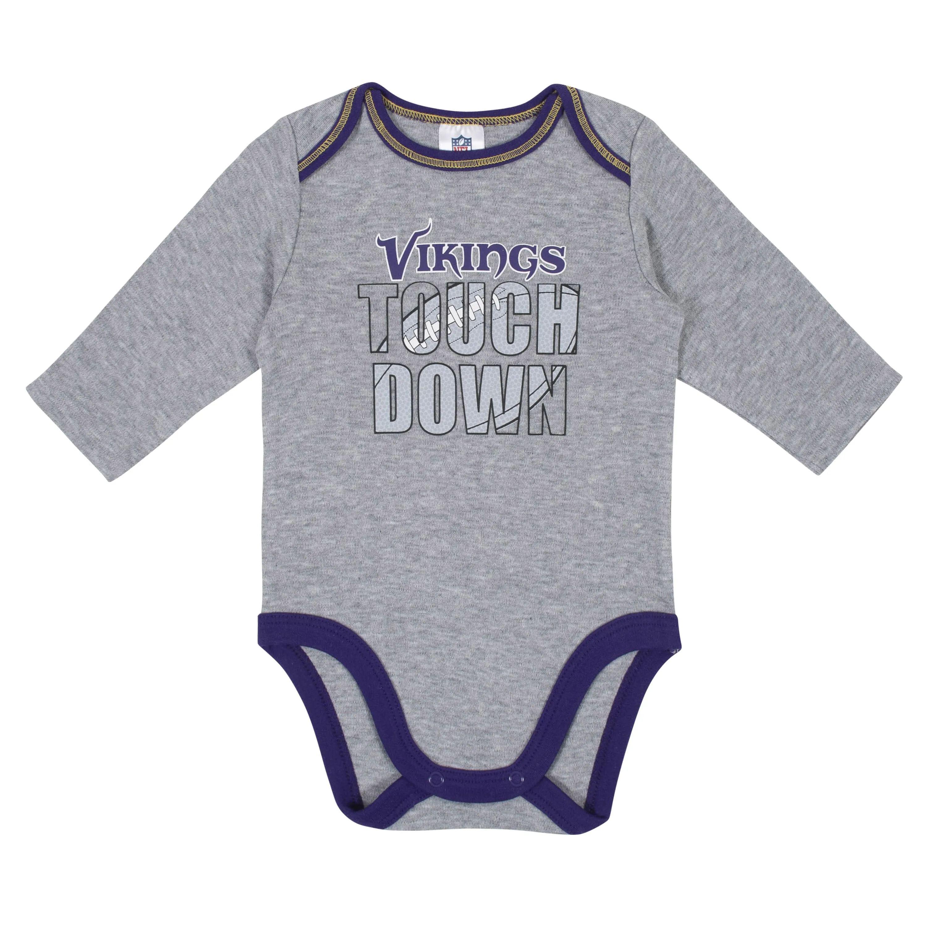 2-Pack Baby Boys Minnesota Vikings Long Sleeve Bodysuits