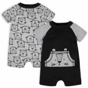 2-Pack Baby Boys Tiger Rompers