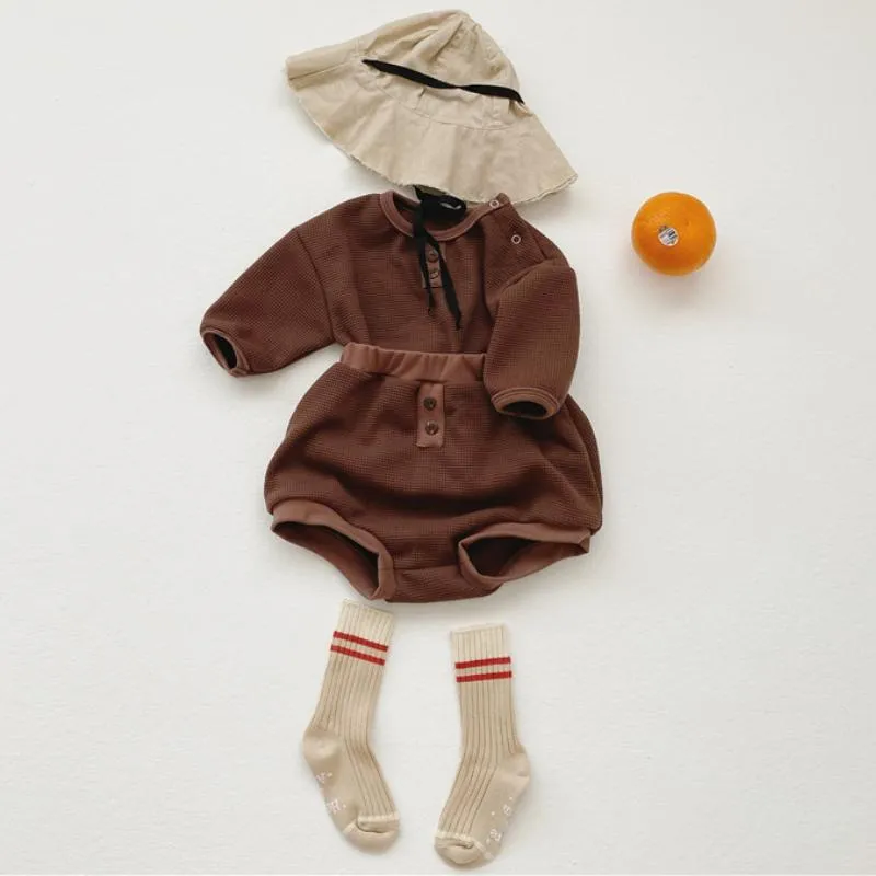 2-Piece Infant Soft Check Suit