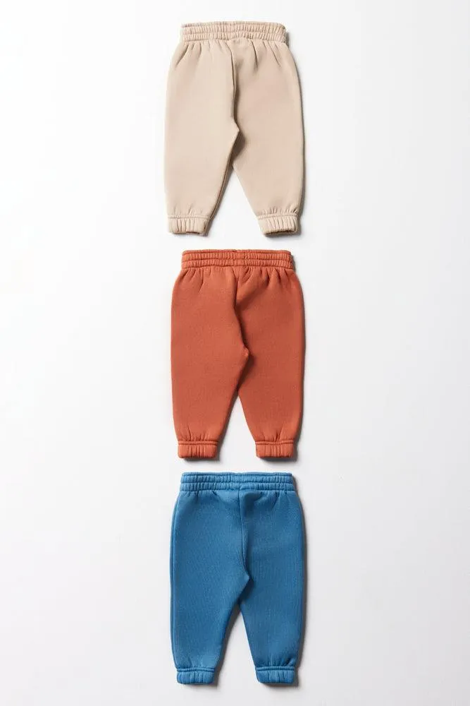 3 Pack Trackpants Brown, Natural & Blue