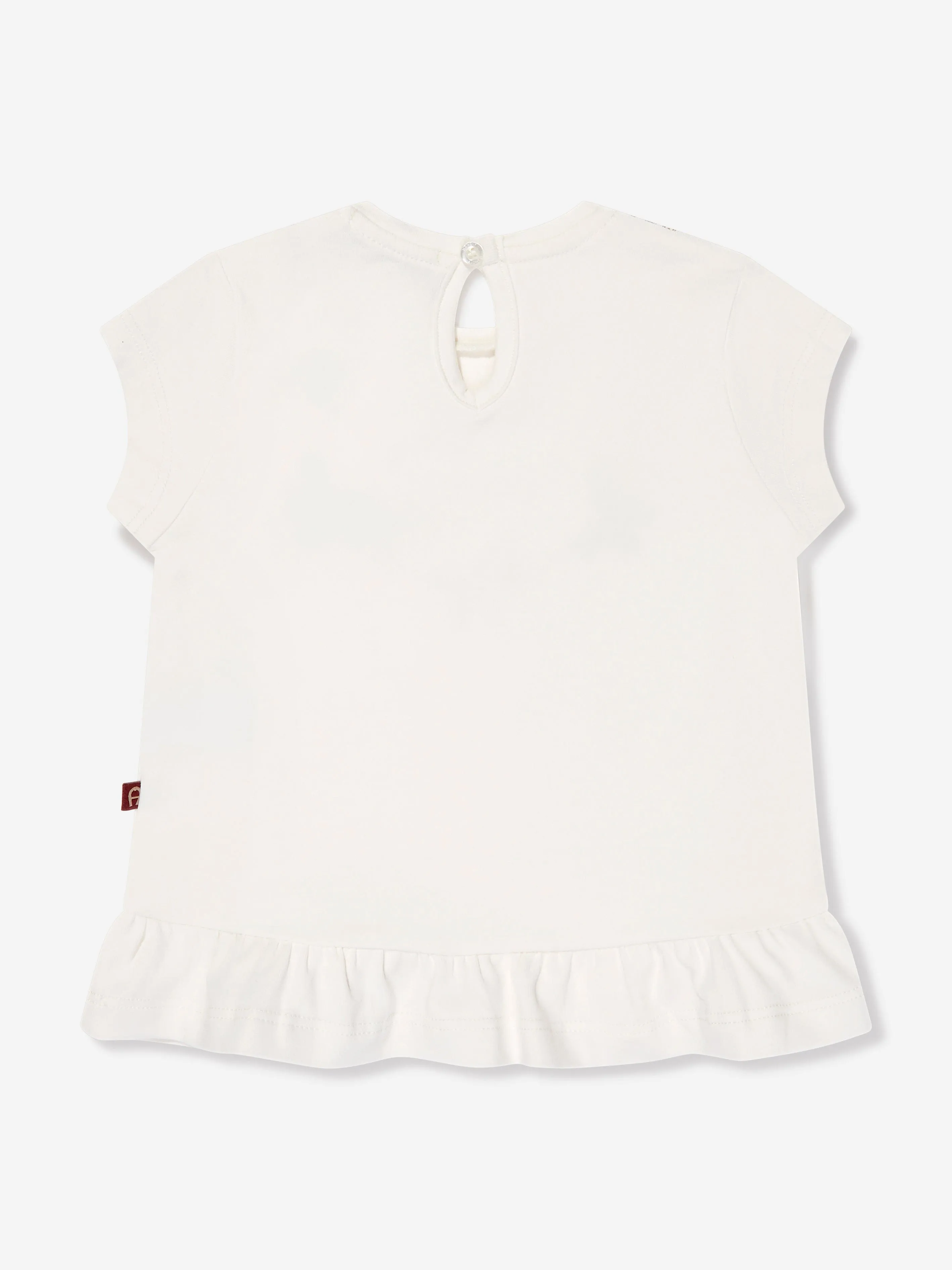 Aigner Baby Girls Necklace Print T-Shirt in Ivory