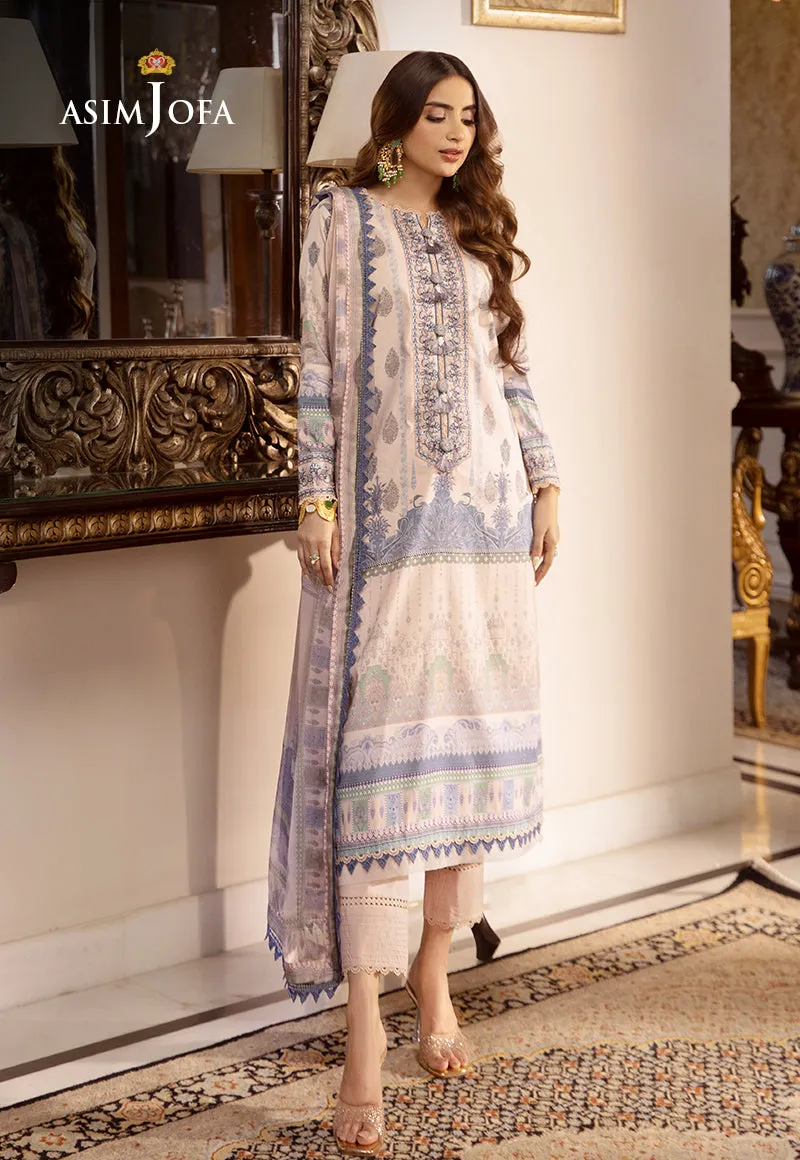 AJAS-05 DESIGNERS STITCHED EMBROIDERED CAMBRIC 3 PCS