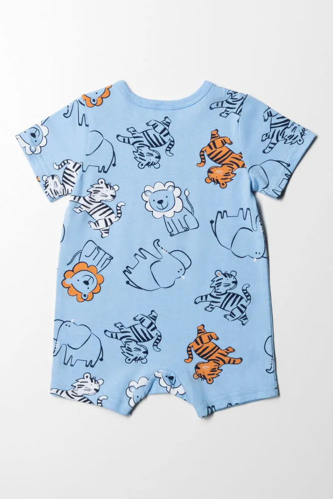 Animal Romper Blue