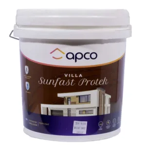 Apco Villa Sunfast Protek Top Coat Semi Gloss Acrylic Bright Base 10L