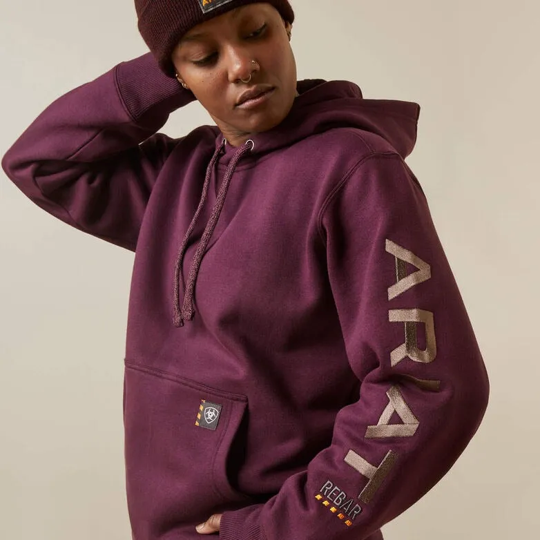 Ariat Women's Rebar Graphic Hoodie in Potent Purple Peppercorn (Available in Plus Sizes)