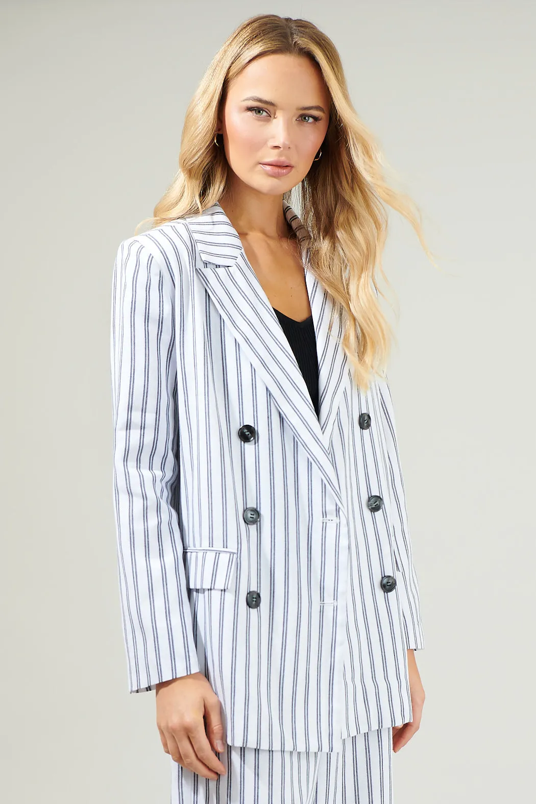 Arlah Striped Oversized Blazer