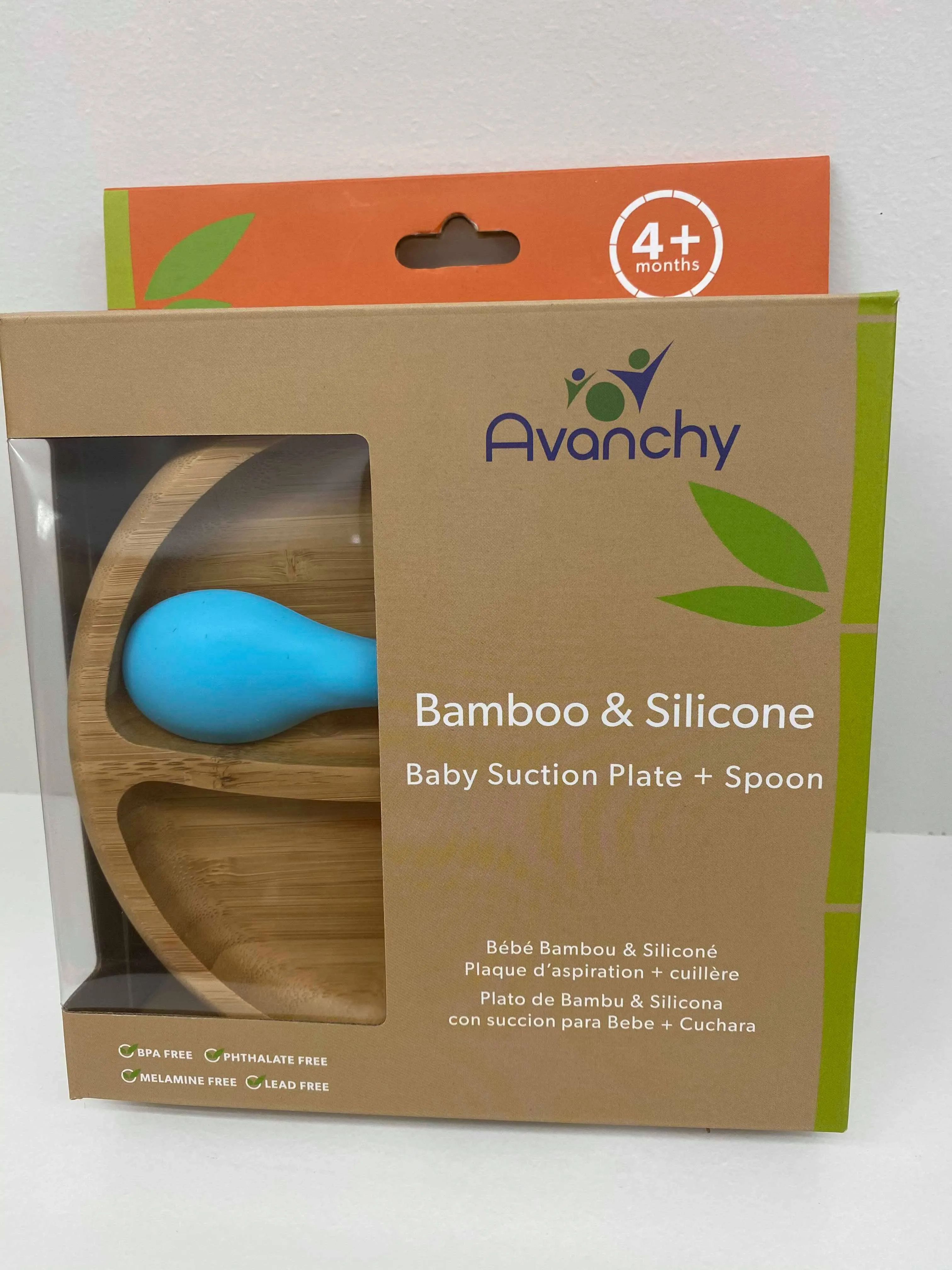 Avanchy Bamboo Baby Suction Plate/Spoon