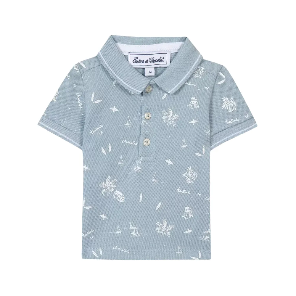 Baby Blue Sailing Polo