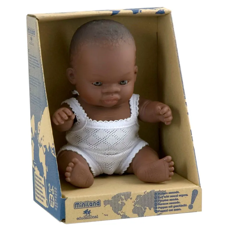 Baby Doll - African Boy - 21cm - BPA Free