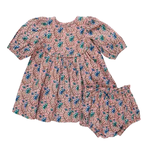 Baby Girls Rowan Dress Set - Mauveglow Vine Floral