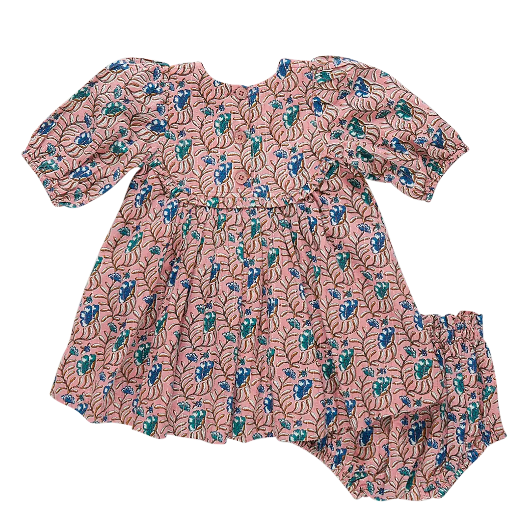 Baby Girls Rowan Dress Set - Mauveglow Vine Floral