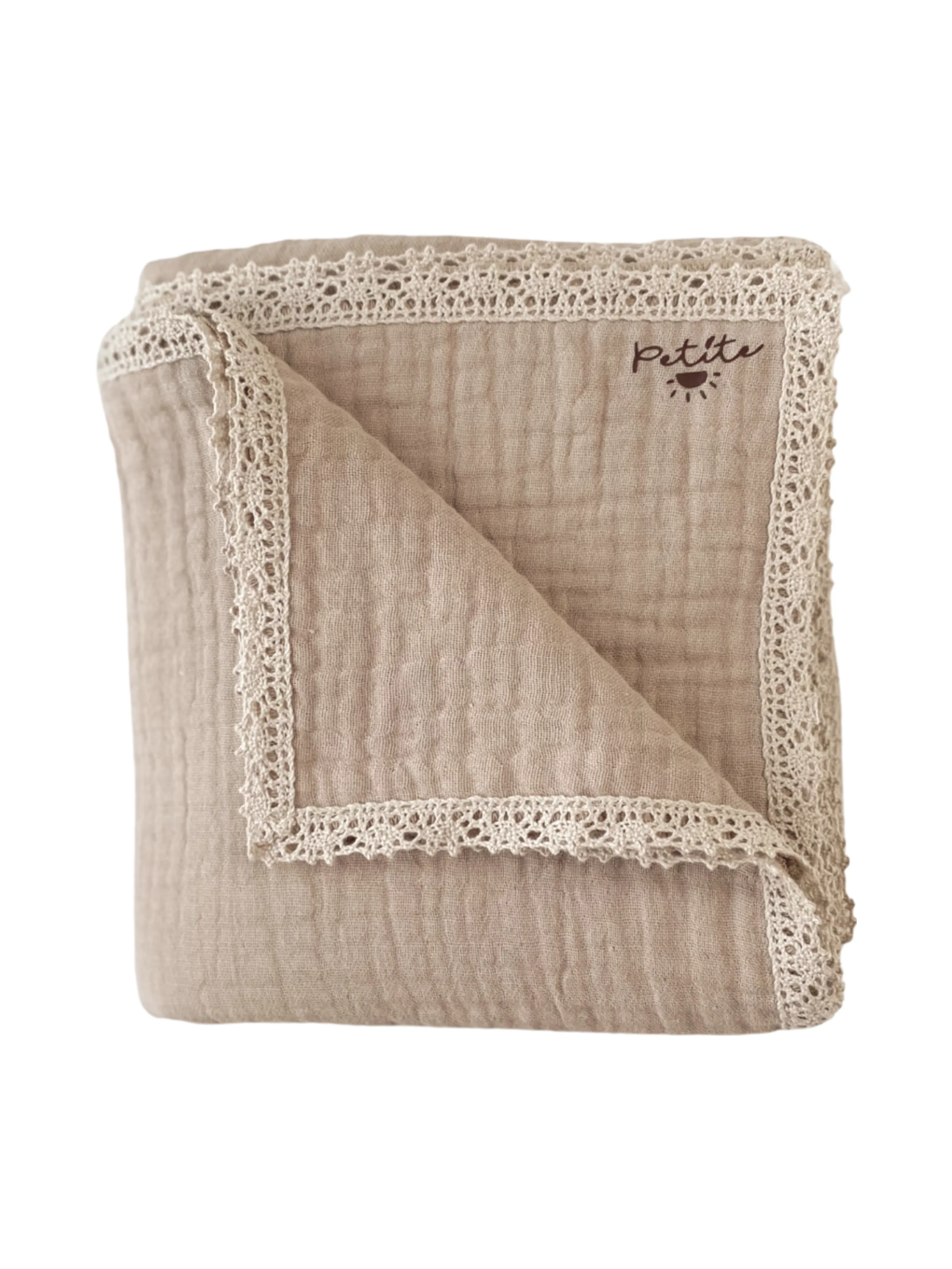 Baby swaddle / triple layer muslin - dark beige