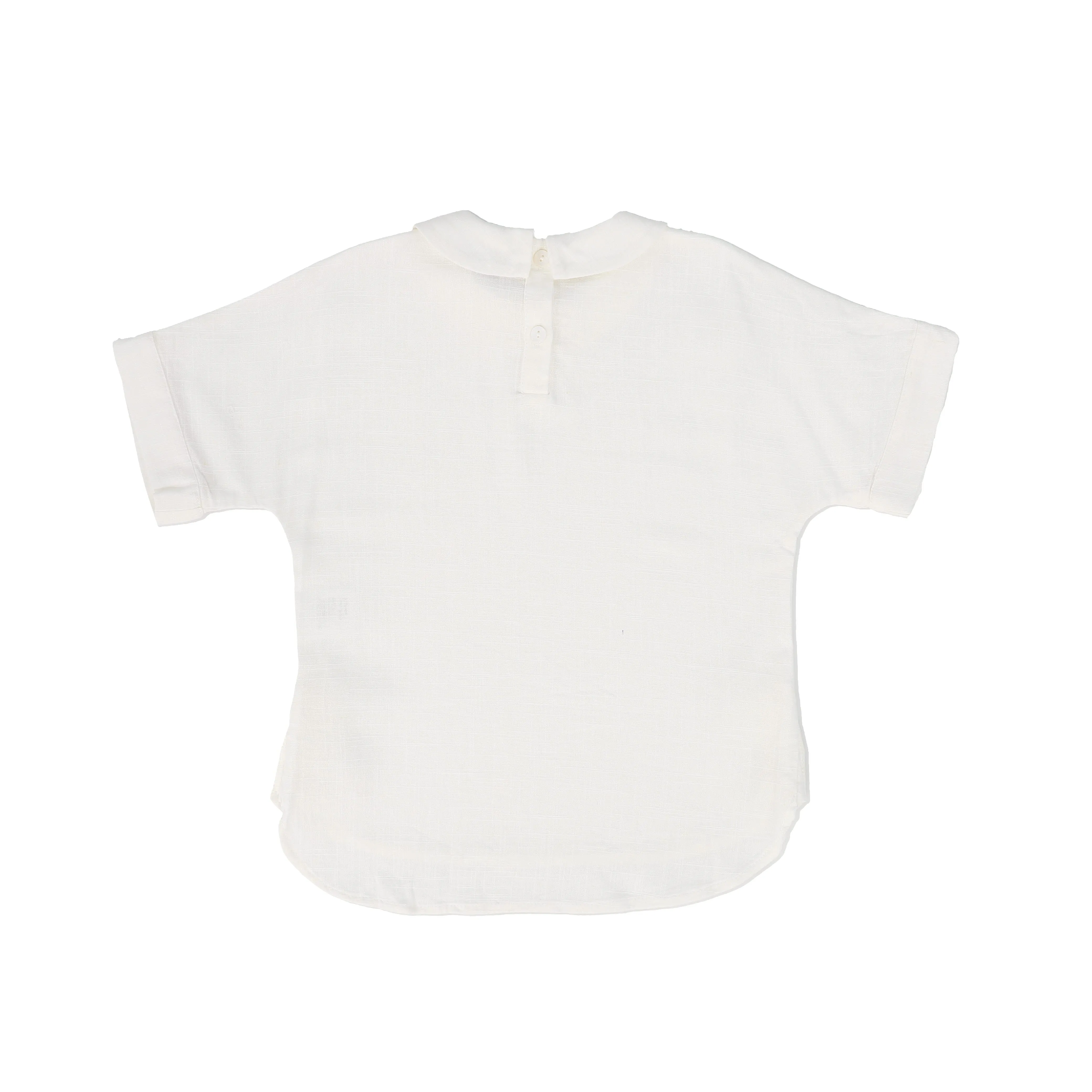 BAMBOO IVORY LINEN COLLAR TOP [FINAL SALE]