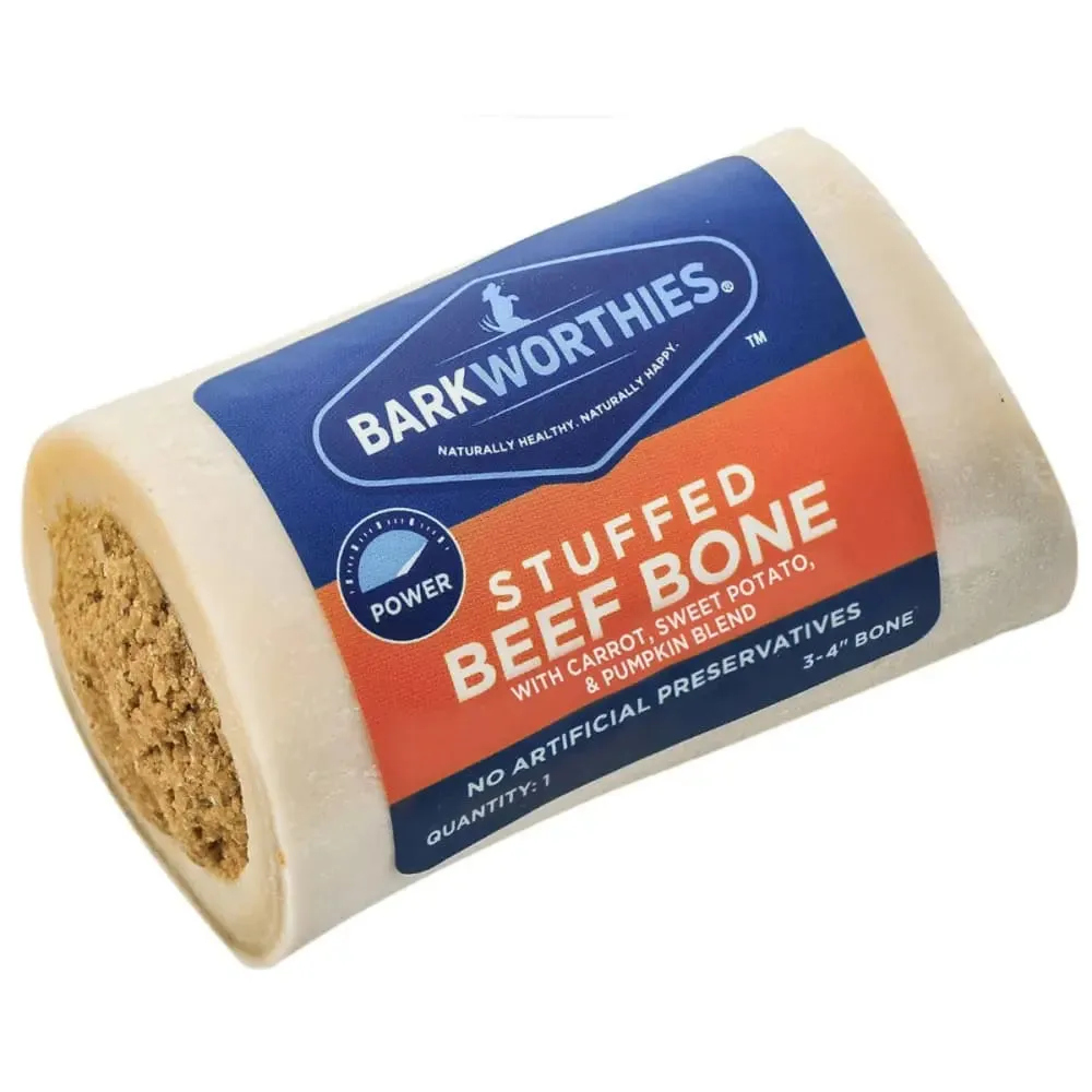 Barkworthies Shin Bone Stuffed Dog Healthy Chew