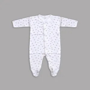 BC - Kids 'White' Organic Cotton Printed Romper BC445