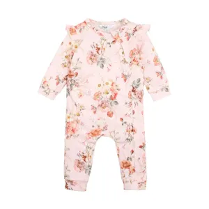 Bebe L/S Zip Romper - Dotti Print