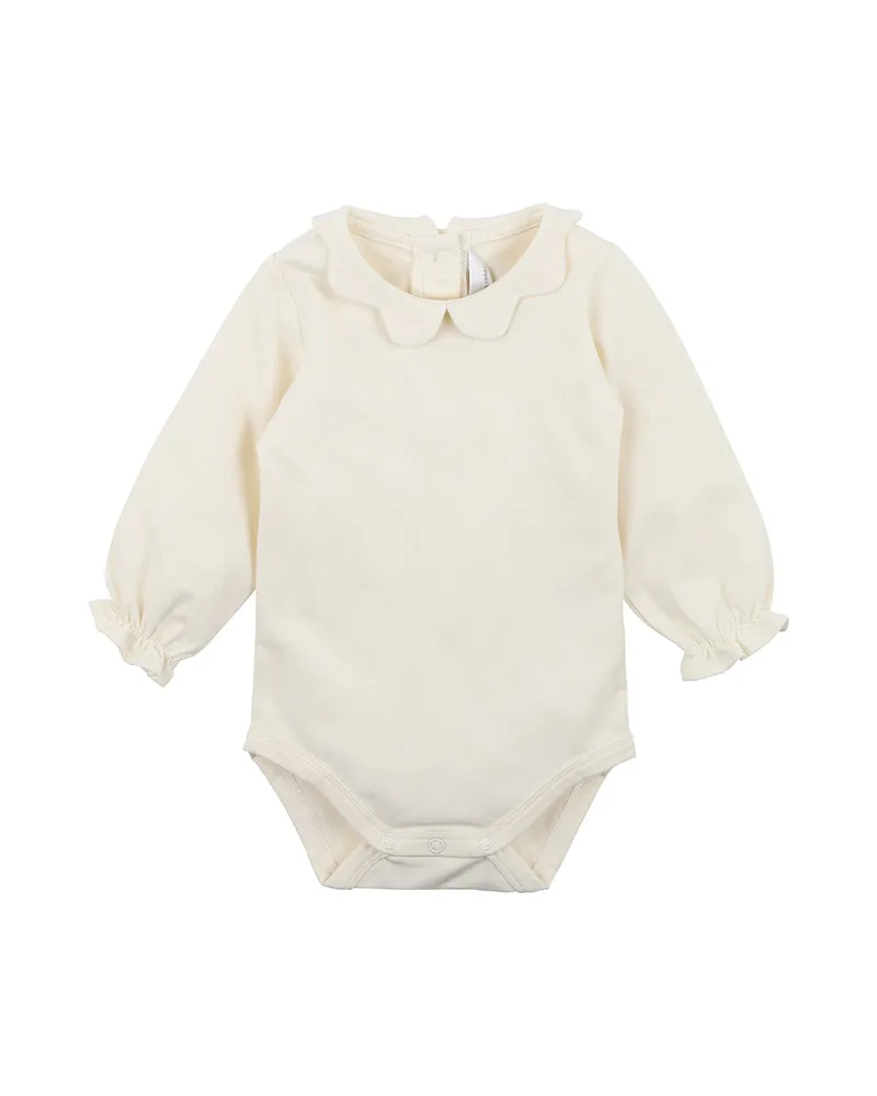 Bebe Margot Collared Bodysuit - Vanilla (Size NB-2)