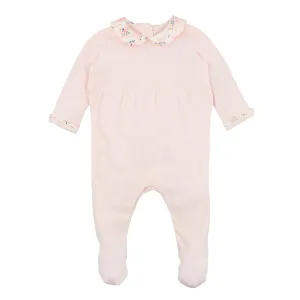 Bebe Millie L/S Pointelle Romper (Size NB-0)