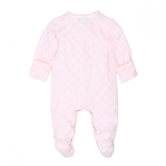 Bebe Spot Layette Romper in Pink