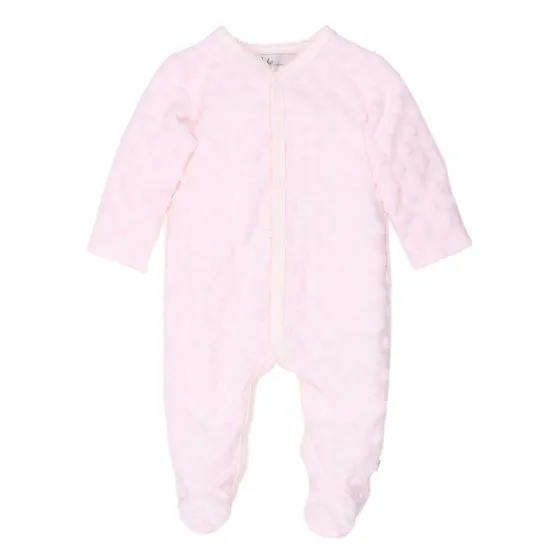 Bebe Spot Layette Romper in Pink