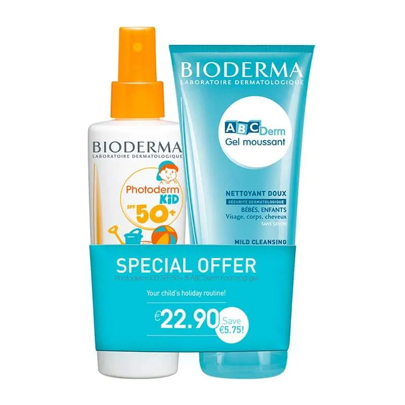 Bioderma Photoderm KID SPF 50  200ml   ABCDerm Foaming Gel 200ml Discontinued