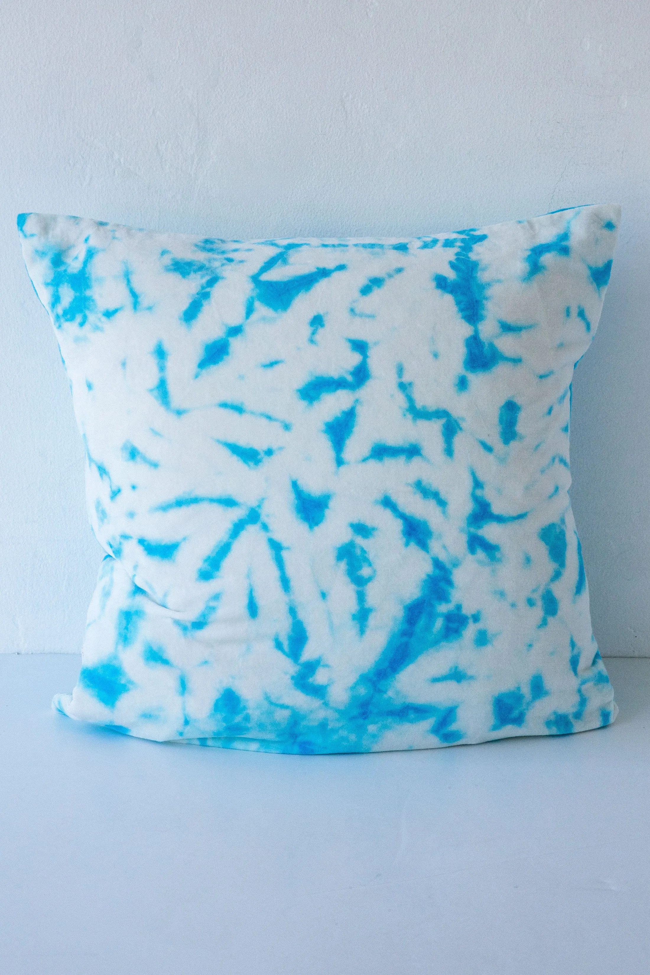 Blessed White/Blue Tye Dye Velvet Pillows