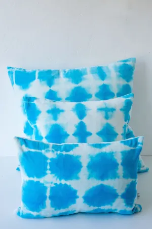 Blessed White/Blue Tye Dye Velvet Pillows