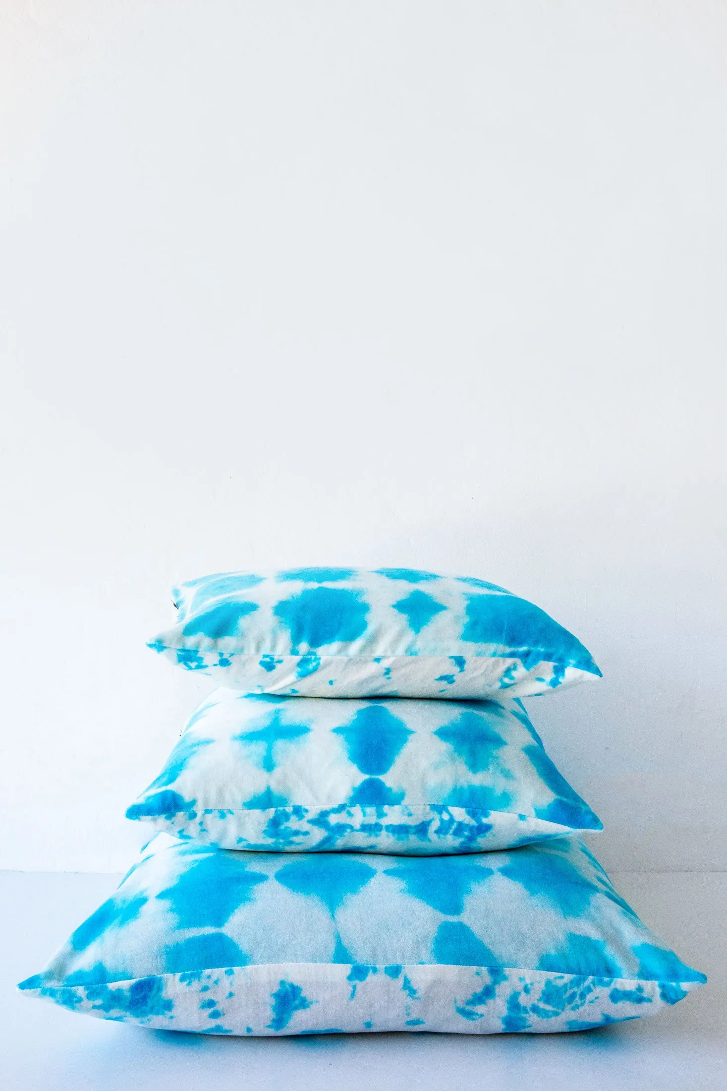 Blessed White/Blue Tye Dye Velvet Pillows