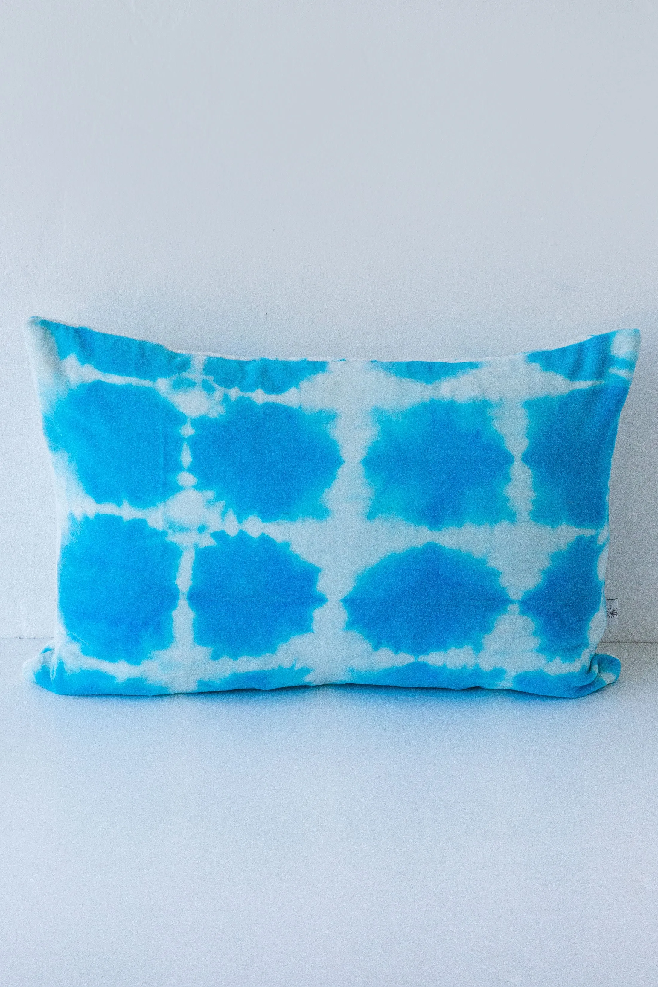 Blessed White/Blue Tye Dye Velvet Pillows