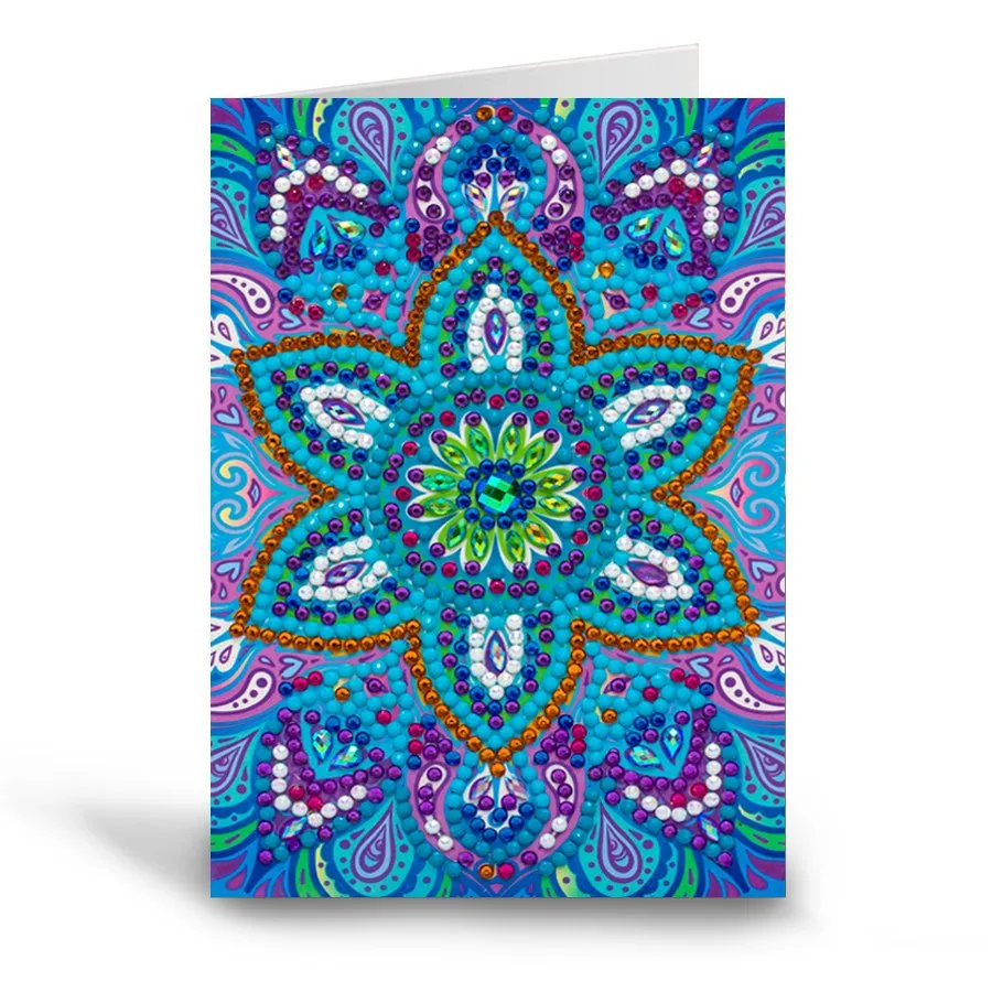 Blue Mandala, 10x15cm Crystal Art Card