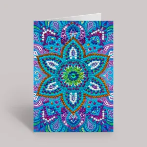 Blue Mandala, 10x15cm Crystal Art Card