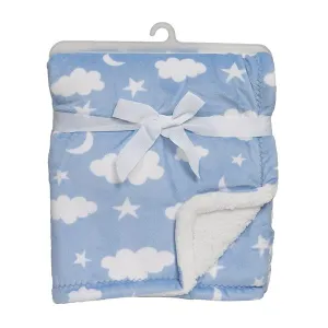 Blue Velboa Baby Fleece Blanket