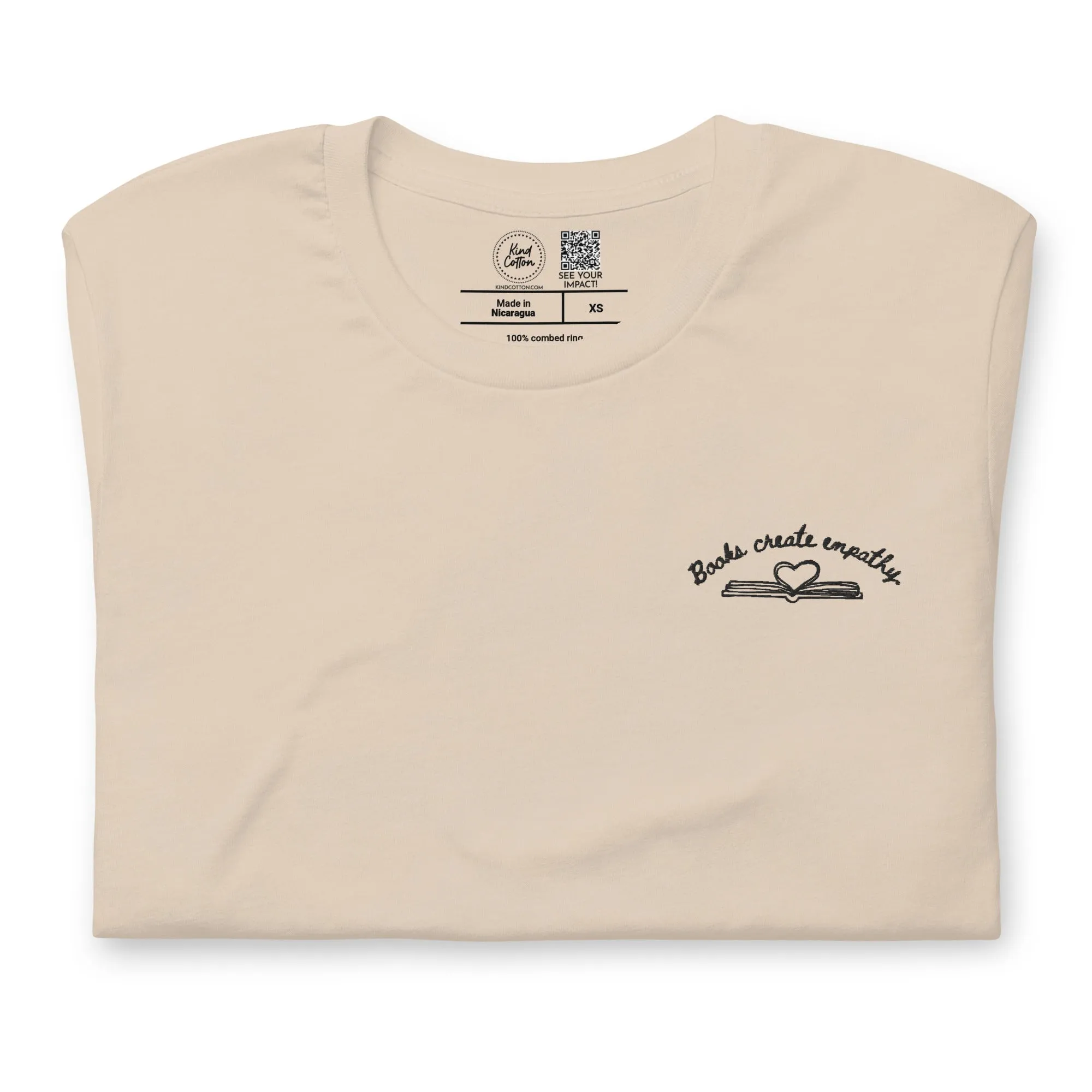 Books Create Empathy Embroidered Classic Tee