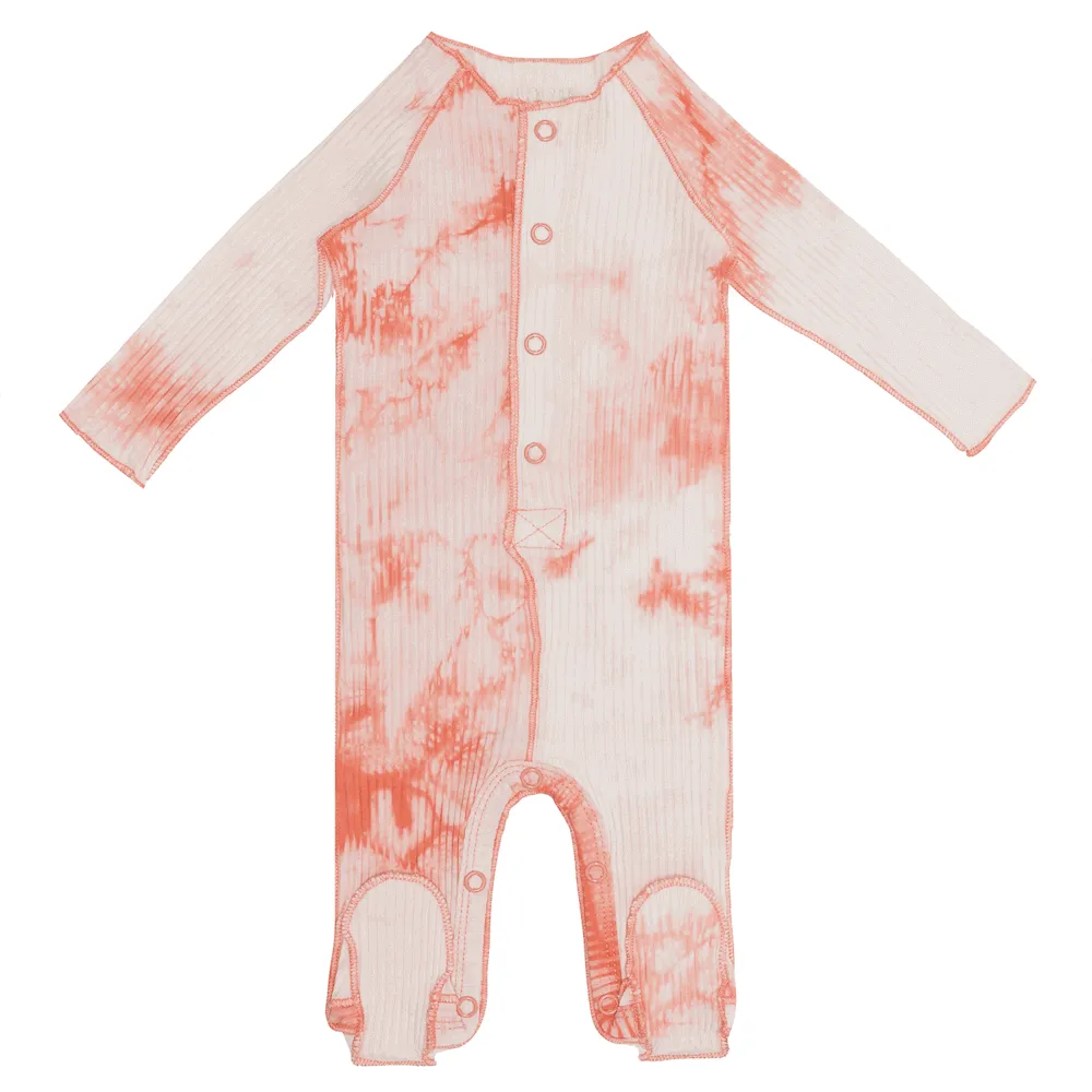 BRB Baby Pink Tie Dye Rib Baby Onesies