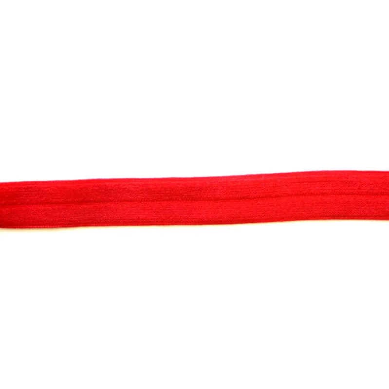 Bright Red Fold Over Elastic Trim