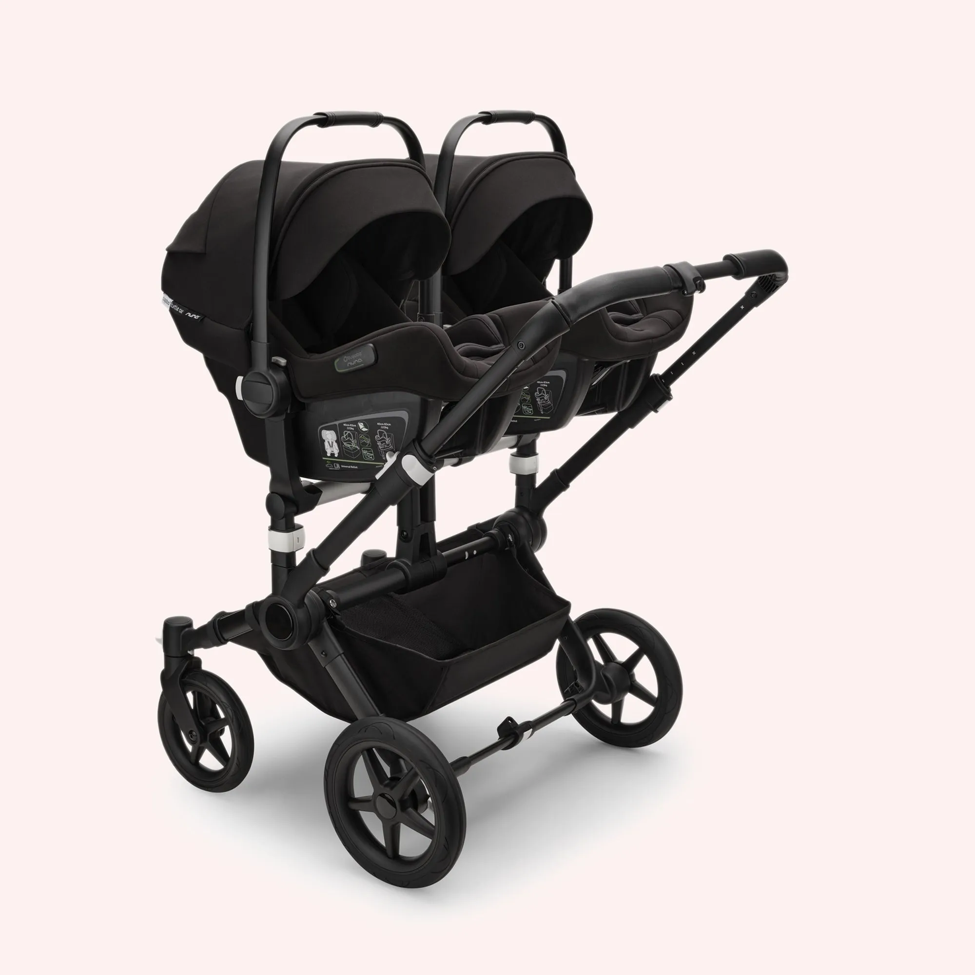 Bugaboo Donkey 5 Twin Bassinet and Seat Pram - Black/Desert Taupe