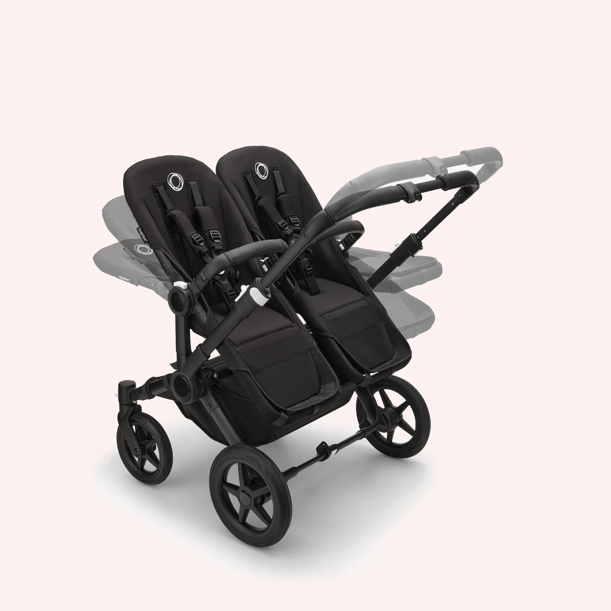 Bugaboo Donkey 5 Twin Bassinet and Seat Pram - Black/Desert Taupe