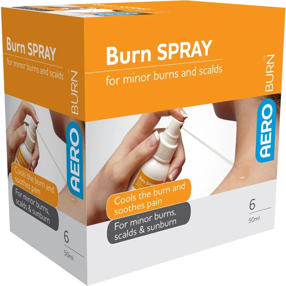 Burn Spray 1.7 Ounce Pump - First Aid Kit Refills (PK 6 Bottles)