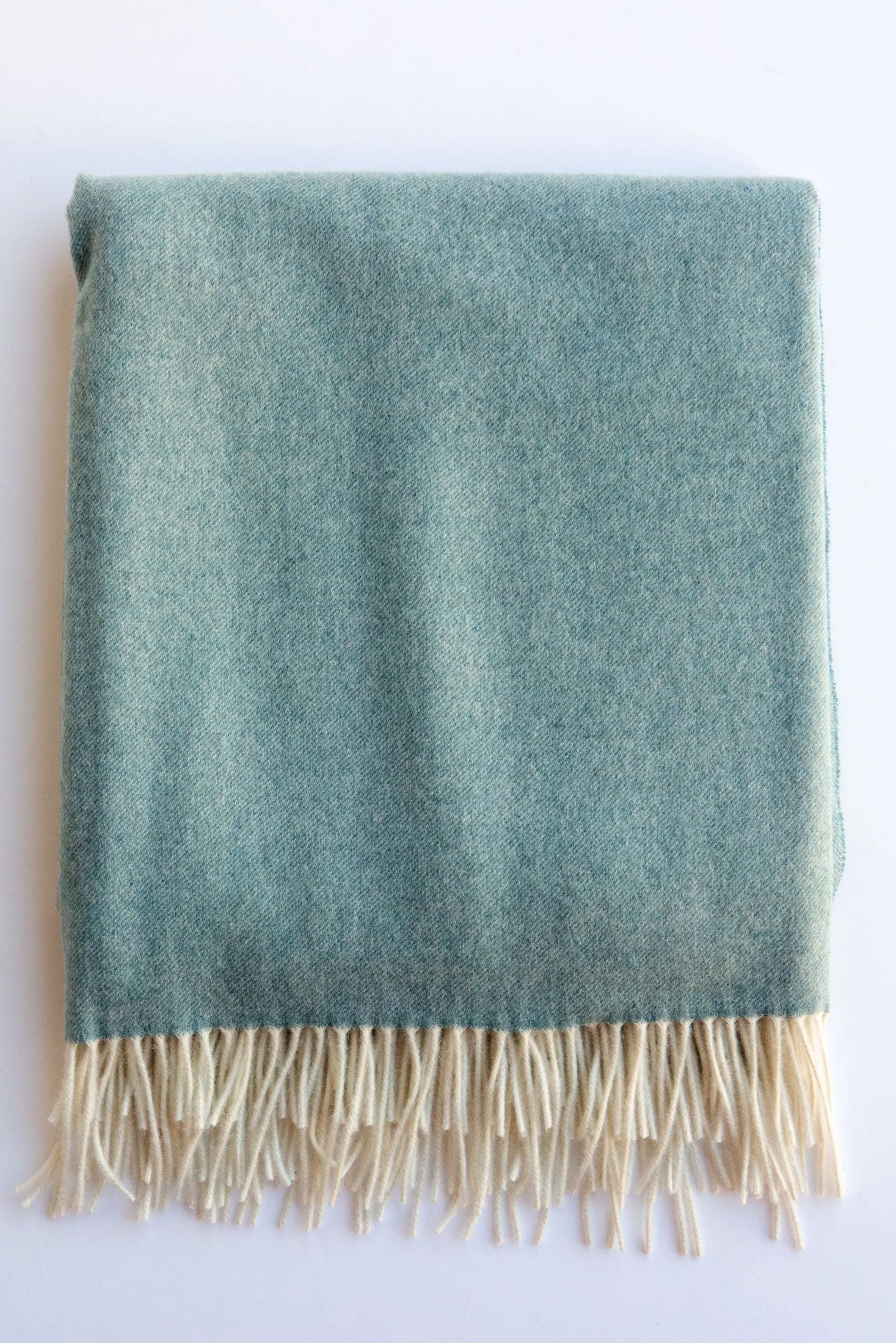 Cashmere Fringe Throw Aqua