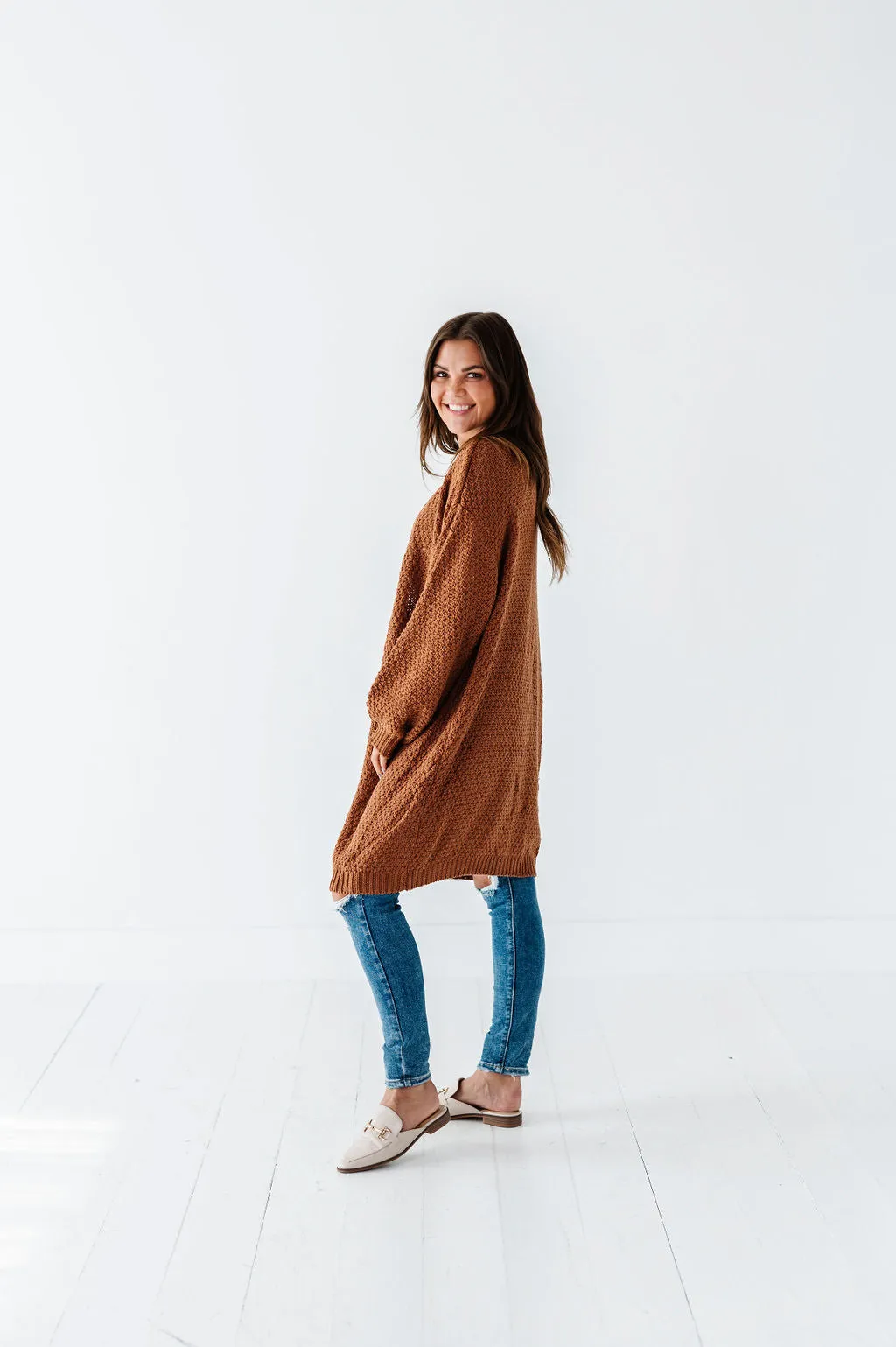 Chilton Cardigan in Brown