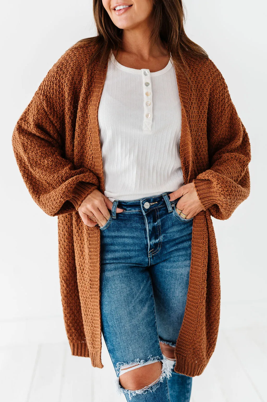 Chilton Cardigan in Brown