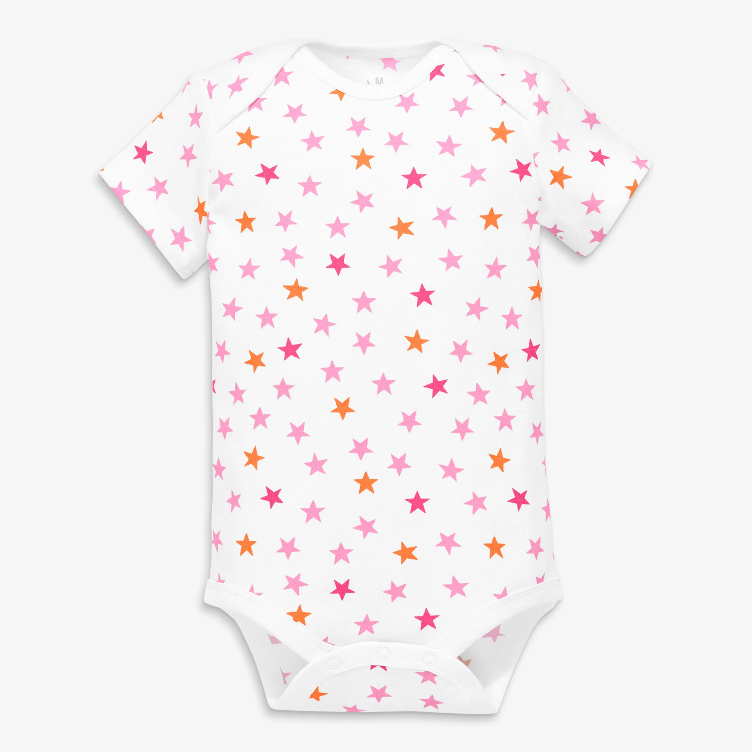 Clearance organic short sleeve babysuit in mini star