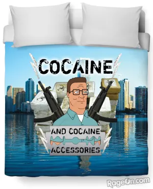 Cocaine and Cocaine Accessories Duvet Cover