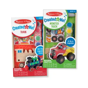 Created by Me!™ Vehicles Craft Kit 2-Pack: Monster Truck, Train