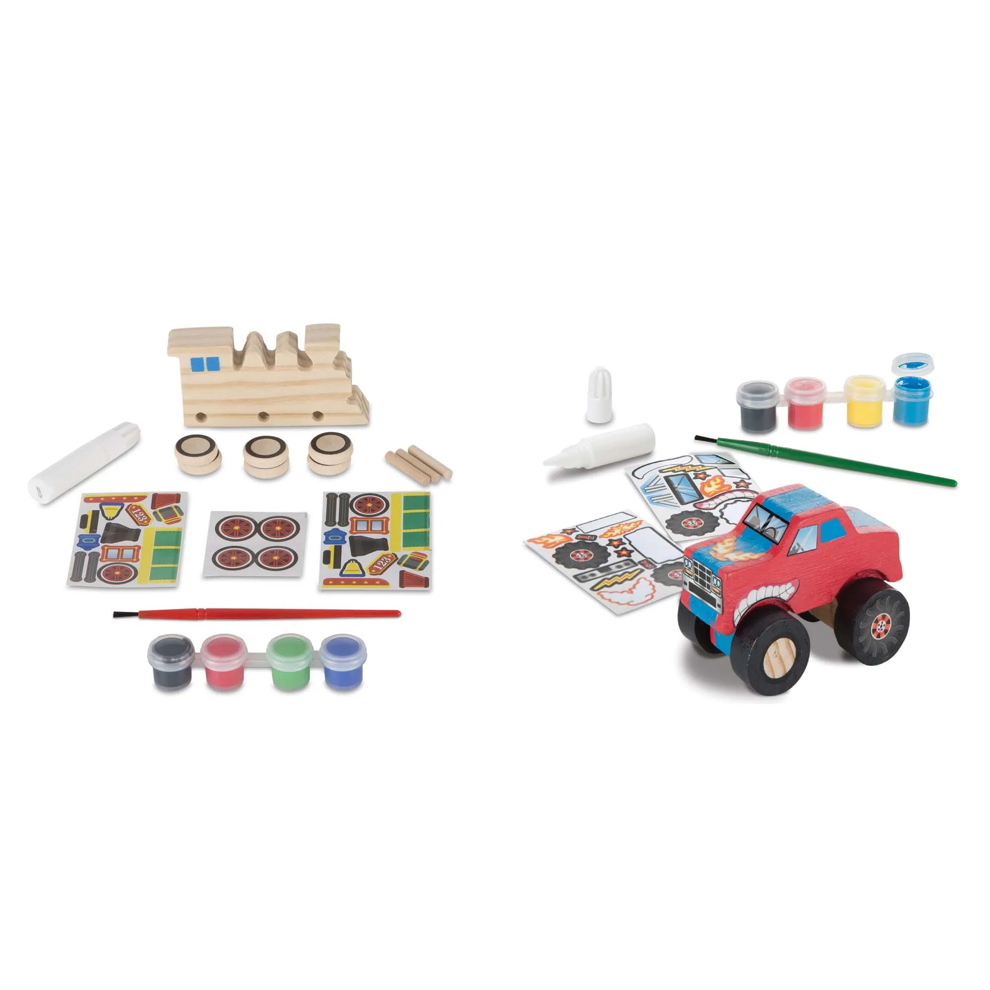 Created by Me!™ Vehicles Craft Kit 2-Pack: Monster Truck, Train