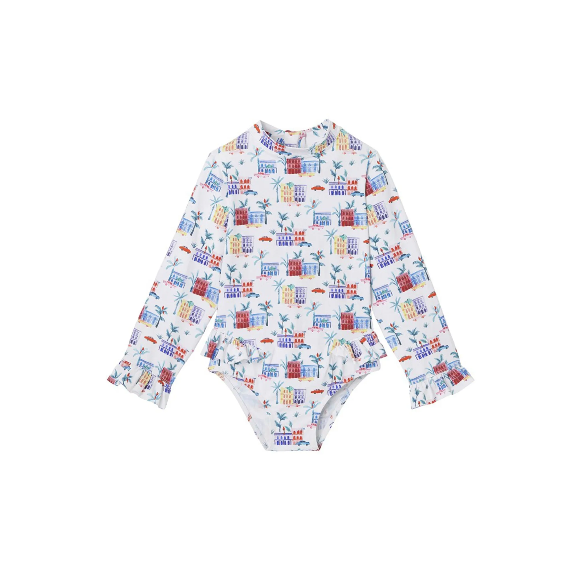 Cuba Print Baby Swimsuit